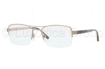 Image of Burberry BE1240 Bifocal Prescription Eyeglasses 1167-5218 - Brushed Burberry Gold Frame, Demo Lens Lenses