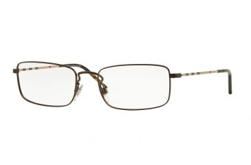 Image of Burberry BE1274 Single Vision Prescription Eyeglasses 1012-53 - Matte Brown Frame