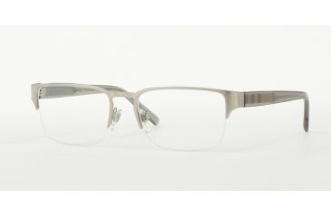 Image of Burberry BE1297 Single Vision Prescription Eyeglasses 1166-54 - Brushed Silver Frame
