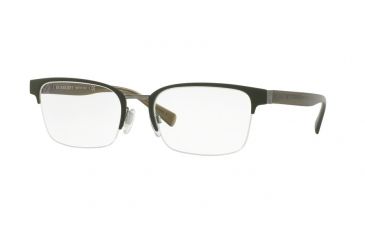 Image of Burberry BE1308 Progressive Prescription Eyeglasses 1222-54 - Gunmetal/matte Green Frame