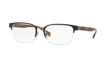 Image of Burberry BE1308 Progressive Prescription Eyeglasses 1223-54 - Gunmetal/matte Brown Frame