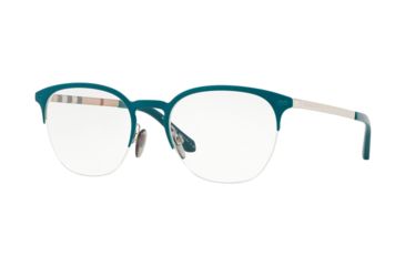 Image of Burberry BE1327 Prescription Eyeglasses 1275-53 - Silver/matte Blue Frame