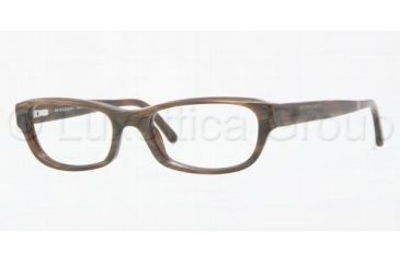 Image of Burberry BE2096 Single Vision Prescription Eyewear 3022-5117 - Brown Horn Striped 
