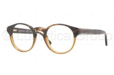Image of Burberry BE2115 Single Vision Prescription Eyeglasses 3327-4821 - Havana Brown Gradient Frame, Demo Lens Lenses