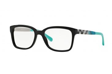 Image of Burberry BE2143 Progressive Prescription Eyeglasses 3001-55 - Black Frame, Demo Lens Lenses
