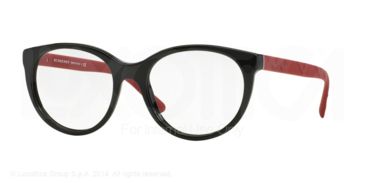 Image of Burberry BE2176 Progressive Prescription Eyeglasses 3498-51 - Black Frame