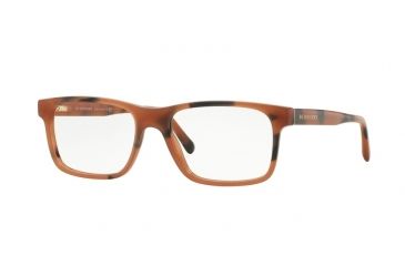 Image of Burberry BE2198 Progressive Prescription Eyeglasses 3518-53 - Spotted Amber Frame