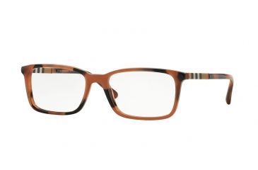 Image of Burberry BE2199F Progressive Prescription Eyeglasses 3518-55 - Spotted Amber Frame