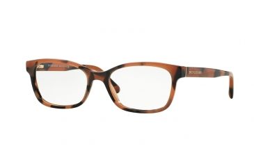 Image of Burberry BE2201F Single Vision Prescription Eyeglasses 3518-54 - Spotted Amber Frame