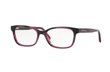 Image of Burberry BE2201F Single Vision Prescription Eyeglasses 3519-54 - Spotted Violet Frame