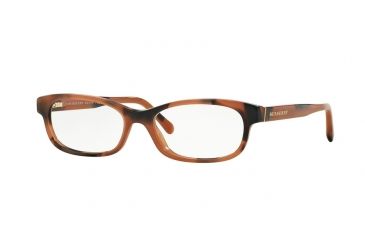 Image of Burberry BE2202F Single Vision Prescription Eyeglasses 3518-54 - Spotted Amber Frame