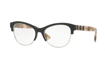 Image of Burberry BE2235 Single Vision Prescription Eyeglasses 3600-53 - Black Frame