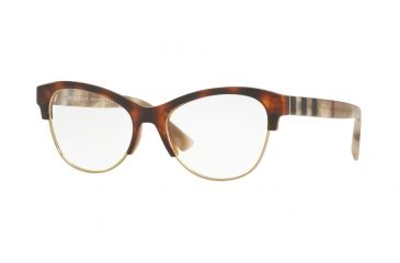 Image of Burberry BE2235 Single Vision Prescription Eyeglasses 3601-53 - Light Havana Frame