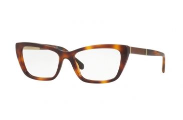 Image of Burberry BE2236F Progressive Prescription Eyeglasses 3316-54 - Light Havana Frame