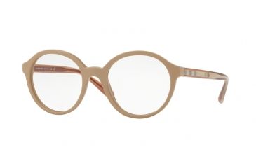 Image of Burberry BE2254 Single Vision Prescription Eyeglasses 3281-49 - Beige Frame