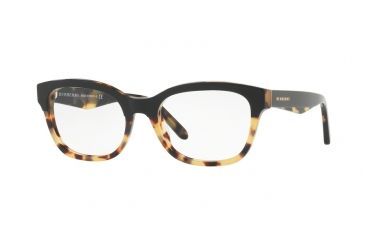 Image of Burberry BE2257F Bifocal Prescription Eyeglasses 3649-53 - Top Black On Havana Frame