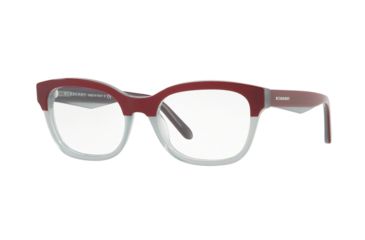 Image of Burberry BE2257F Bifocal Prescription Eyeglasses 3653-53 - Top Bordeaux On Grey Frame