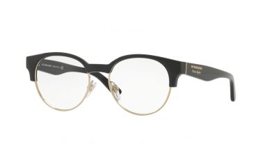 Image of Burberry BE2261 Single Vision Prescription Eyeglasses 3001-50 - Black Light Gold Frame