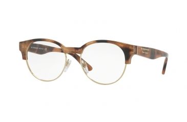 Image of Burberry BE2261 Single Vision Prescription Eyeglasses, 50mm, Spotted Brown/light Gold, BE2261-3641-50-SV