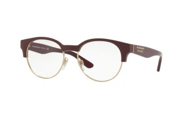 Image of Burberry BE2261 Single Vision Prescription Eyeglasses, 50mm, Bordeaux/light Gold, BE2261-3687-50-SV