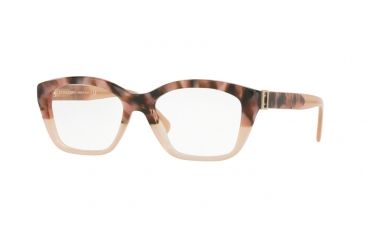 Image of Burberry BE2265 Single Vision Prescription Eyeglasses 3678-51 - Brown Havana/pink Frame