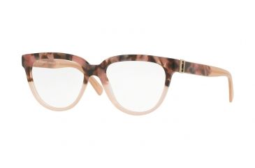 Image of Burberry BE2268 Single Vision Prescription Eyeglasses 3678-51 - Brown Havana/pink Frame