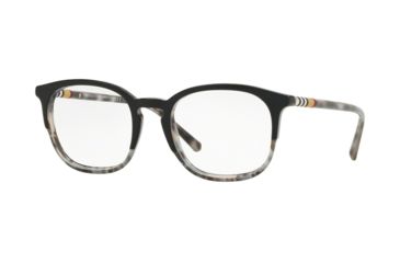 Image of Burberry BE2272F Prescription Eyeglasses, 53mm, Top Black On Grey Havana, BE2272F-3720-53-SV
