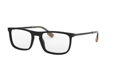 Image of Burberry BE2288 Progressive Prescription Eyeglasses, 53mm, Matte Black, BE2288-3464-53-PRO