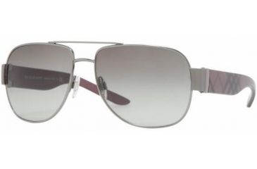 Image of Burberry BE3042 Progressive Sunglasses - Gunmetal Gray Gradient Frame / 57 mm Prescription Lenses, 100311-5715