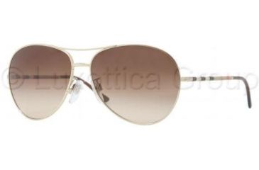 Image of Burberry BE3056 Progressive Prescription Sunglasses BE3056-100213-5713 - Frame Color Pale Gold, Lens Diameter 57 mm