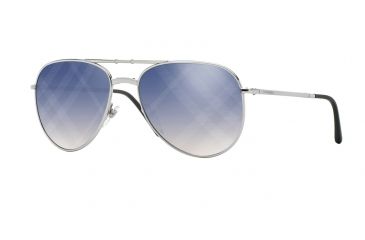 Image of Burberry BE3071 Single Vision Prescription Sunglasses BE3071-1005B2-57 - Lens Diameter 57 mm, Frame Color Silver