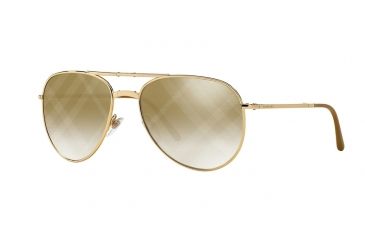 Image of Burberry BE3071 Single Vision Prescription Sunglasses BE3071-1017B3-57 - Lens Diameter 57 mm, Lens Diameter 57 mm, Frame Color Gold