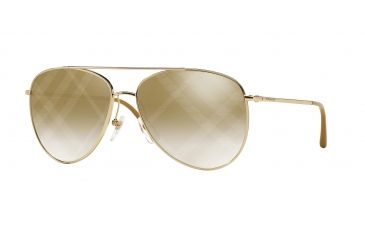 Image of Burberry BE3072 Single Vision Prescription Sunglasses BE3072-1017B3-57 - Lens Diameter 57 mm, Frame Color Gold