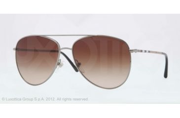 Image of Burberry BE3072 Single Vision Prescription Sunglasses BE3072-100313-57 - Lens Diameter 57 mm, Lens Diameter 57 mm, Frame Color Gunmetal