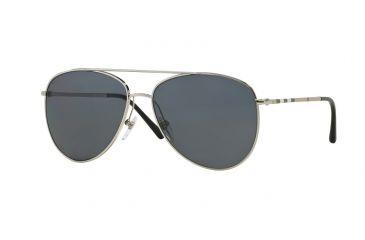 Image of Burberry BE3072 Single Vision Prescription Sunglasses BE3072-100581-57 - Lens Diameter 57 mm, Lens Diameter 57 mm, Frame Color Silver