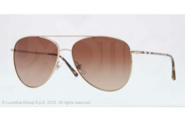 Image of Burberry BE3072 Single Vision Prescription Sunglasses BE3072-114513-57 - Lens Diameter 57 mm, Lens Diameter 57 mm, Frame Color Burberry Gold