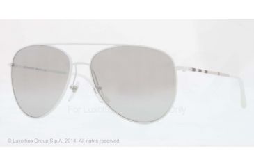 Image of Burberry BE3072 Single Vision Prescription Sunglasses BE3072-11576V-57 - Lens Diameter 57 mm, Frame Color White