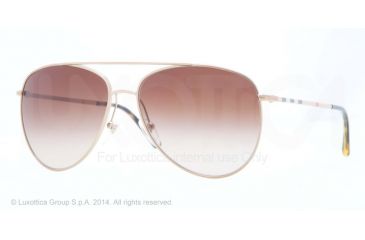 Image of Burberry BE3072 Single Vision Prescription Sunglasses BE3072-118913-57 - Lens Diameter 57 mm, Frame Color Gold