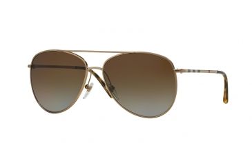 Image of Burberry BE3072 Single Vision Prescription Sunglasses BE3072-1189T5-57 - Lens Diameter 57 mm, Frame Color Gold