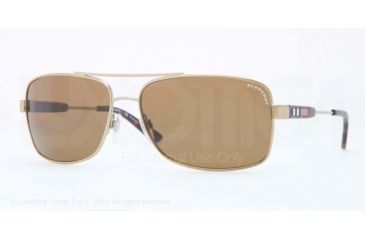 Image of Burberry BE3074 Single Vision Prescription Sunglasses BE3074-116783-63 - Lens Diameter 63 mm, Frame Color Brushed Burberry Gold