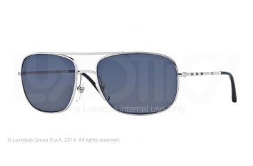 Image of Burberry BE3077 Single Vision Prescription Sunglasses BE3077-100581-60 - Lens Diameter 60 mm, Frame Color Silver