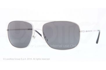 Image of Burberry BE3077 Single Vision Prescription Sunglasses BE3077-100587-60 - Lens Diameter 60 mm, Frame Color Silver