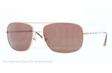 Image of Burberry BE3077 Single Vision Prescription Sunglasses BE3077-118973-60 - Lens Diameter 60 mm, Frame Color Gold