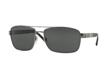 Image of Burberry BE3081 Progressive Prescription Sunglasses BE3081-100387-63 - Lens Diameter 63 mm, Frame Color Gunmetal