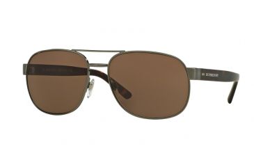 Image of Burberry BE3083 Single Vision Prescription Sunglasses BE3083-10085W-59 - Lens Diameter 59 mm, Frame Color Brushed Gunmetal