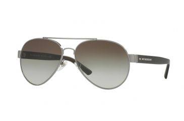 Image of Burberry BE3086 Bifocal Prescription Sunglasses BE3086-10083Y-59 - Lens Diameter 59 mm, Frame Color Brushed Gunmetal