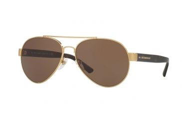 Image of Burberry BE3086 Bifocal Prescription Sunglasses BE3086-10525W-59 - Lens Diameter 59 mm, Frame Color Brushed Gold