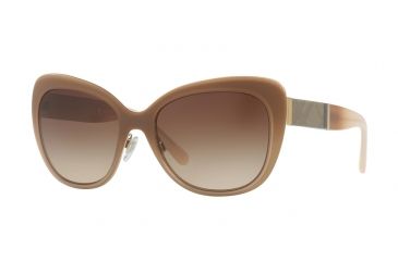 Image of Burberry BE3088 Single Vision Prescription Sunglasses BE3088-114513-57 - Lens Diameter 57 mm, Frame Color Light Gold