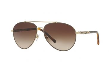 Image of Burberry BE3089 Single Vision Prescription Sunglasses BE3089-114513-58 - Lens Diameter 58 mm, Frame Color Light Gold