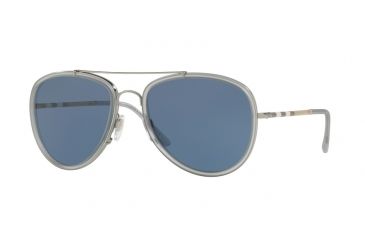 Image of Burberry BE3090Q Single Vision Prescription Sunglasses BE3090Q-100380-58 - Lens Diameter 58 mm, Frame Color Gunmetal/matte Grey